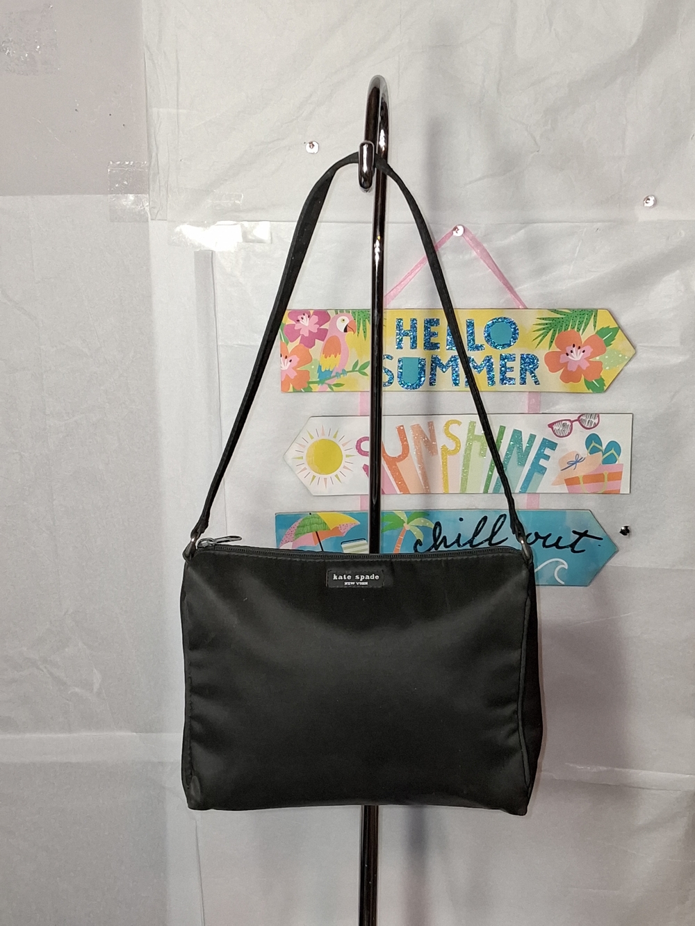 Vintage Kate Spade New York Claire Black Nylon Shoulder Bag